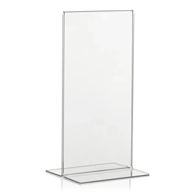 Abbildung von 10x VITAdisplays Werbeaufsteller T Aufsteller, Ständer, DIN Lang, DL Transparent aus original PLEXIGLAS