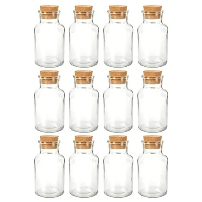 Abbildung von Schramm® Gewürzgläser 150 ml rund 10,3 x 5,8 cm wählbar 6, 12 oder 24 Stück mit Kork Verschluss inkl. Etiketten verschiedene Anzahl Aufbewahrungsgläser, Größe:12