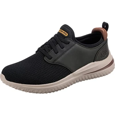 Abbildung von Skechers Herren Delson 3.0 Mooney Sneaker, Black Knitted Mesh, 47.5 EU
