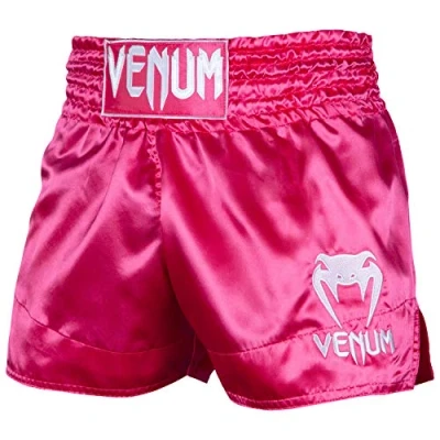 Abbildung von Venum Classic MUAY THAI Short kurze Sporthose, Herren, Größe: Large, Pink/white