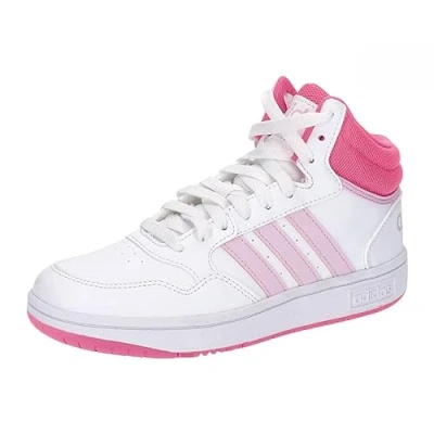 Abbildung von adidas Hoops Mid Shoes Schuhe, FTWR White/Orchid Fusion/Lucid pink, 38 EU