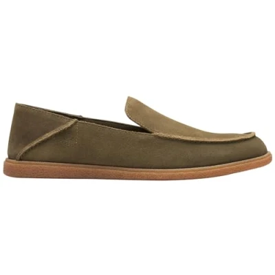 Abbildung von Clarks Herren Clarkbay Step Flacher Slipper, Olivfarbenes Wildleder, 42.5 EU