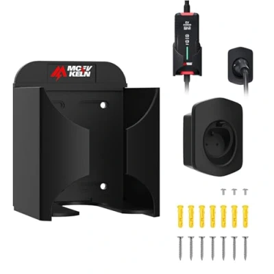 Abbildung von MCEVKELN Typ 2 Wandhalterung Halterung EV Ladegerät Ladebox Halter, Ladekabel Wandhalter Wallbox Kabelhalter Organizer Ladestation Zubehör für verschiedene Größen, Max 13*8.5cm