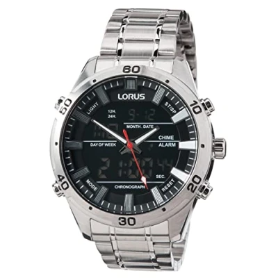 Abbildung von Lorus Herren Analog Digital Quarz Uhr mit Metall Armband RW651AX9