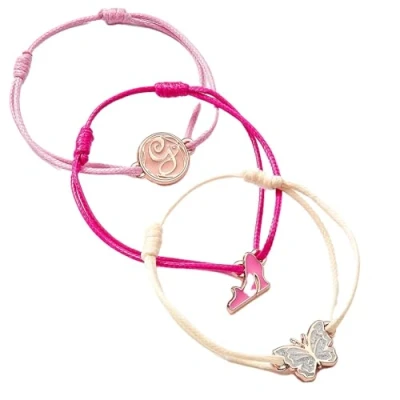 Abbildung von WICKED Glinda Freundschaftsarmband 3er Set Armbänder Pin, Weiß und Roségold, Einheitsgröße, Zinklegierung: 93 % Zink, 3 Kupfer, 4 Aluminium, Kein Edelstein