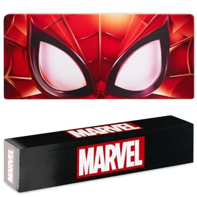 Abbildung von Marvel Avengers Schreibtischunterlage XXL Gaming Schreibtisch Zubehör 800x360mm als Handgelenkauflage Anti Rutsch, Bürobedarf Unterlage Desk Matte (Rot Spiderman)
