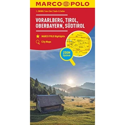 Abbildung von MARCO POLO Regionalkarte Österreich 03 Vorarlberg, Tirol 1:200.000: mit Oberbayern, Südtirol