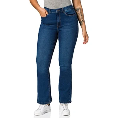 Abbildung von Noisy may Damen Nmsallie Hw Flare Vi021mb Noos Jeans, Medium Blue Denim, 29 EU