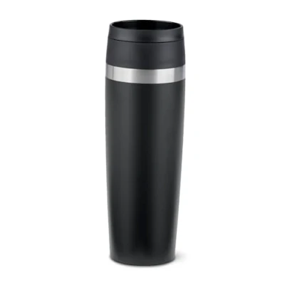 Abbildung von EMSA N2023550 Travel Mug Classic 0,5 Liter , neuer Komfort Schraubverschluss Edelstahl 6h heiß und 12h kalt 100% dicht 360 Trinköffnung Edelstahl, schwarz