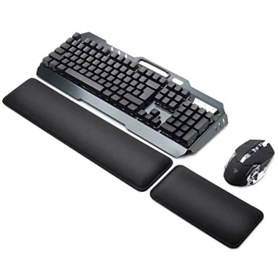 Abbildung von Sidorenko Handballenauflage Set für Tastatur und Maus Hochwertige Bequeme Handauflage Schonende Handgelenkauflage, Wrist Rest