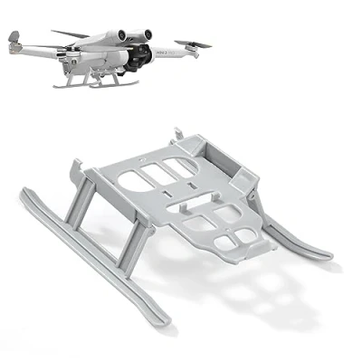 Abbildung von Landing Gear Faltbare kompatibel mit DJI Mini 3 Pro Drone Extensions Landegestell Landefüße Zubehör für Drohnen Grau