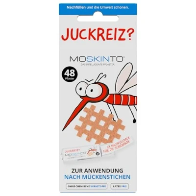 Abbildung von Moskinto Nachfüllpack, 48 Mückenpflaster, Mückenstich, Mücken, Alternative zum Hitzestift, für Kinder und Erwachsene, Stechmücken, Stichheiler, Juckreiz