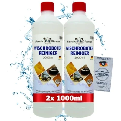 Abbildung von PandaCleaner 2x 1L Wischroboter Reinigungsmittel Floor Cleaner Reiniger für Wischroboter, Bodenreiniger Konzentrat alle Böden Extrem gründlich &amp; ökologisch (2000ml)