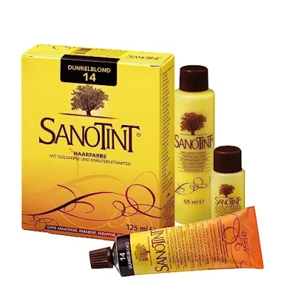 Abbildung von Sanotint Haarfarbe Nr. 14 „Dunkelblond“ 1x 125 ml Naturnahe Mit wertvollen pflanzlichen Wirkstoffen Goldhirse, Traubenblätterextrakt, Olivenextrakt und Birkenextrakt