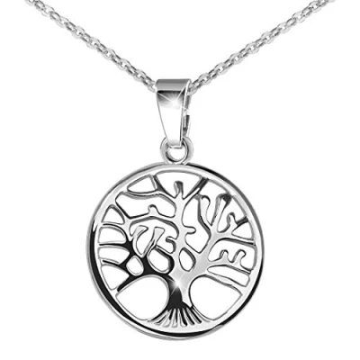 Abbildung von MATERIA by Matthias Wagner 925 Silber Kettenanhänger Baum Schmuck Anhänger Lebensbaum 22x31mm für Halskette KA 5