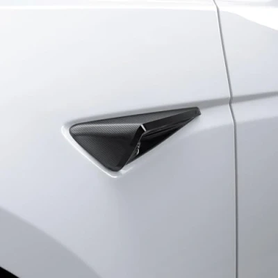 Abbildung von Spigen Tesla Model 3 Highland 2024 Seiten Kamera Abdeckung, 2 Stück Seitenkamera Schutz vor Staub und Ablagerung, Kompatibel mit Zubehör Carbon