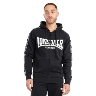 Abbildung von Lonsdale Kapuzen MIT Normale Passform Bigton Sweatjacke, Herren, Größe: XL, Black white