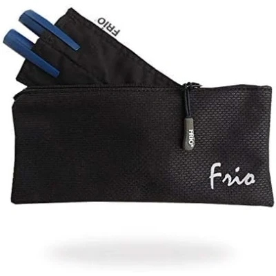 Abbildung von FRIO Viva DOPPEL 10 x 18 cm Insulin Tasche für 2 Pens oder z.B. 1 Pen und Ersatzpatronen mit einem Reißverschluss (Schwarz)
