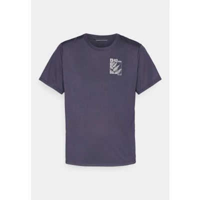 Abbildung von Jack Wolfskin Vonnan Graphic Sport Tshirt, Damen, Größe: Medium, Explore graphite