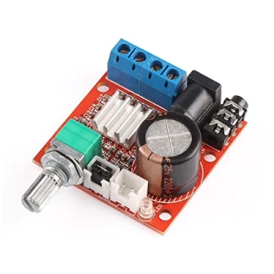 Abbildung von DollaTek Mini HiFi Stereo Audio Verstärker Portable AMP 10W + 2 Kanal Class D DC 12V Digital Booster Board Module
