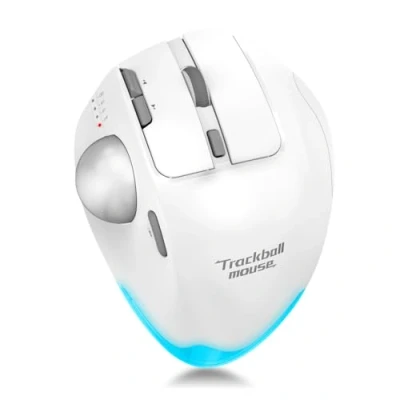 Abbildung von zelotes Kabellose Trackball Maus,Bluetooth Maus,4800DPI,8 Tasten,Daumenbedienung,Wiederaufladbar, Ergonomische Maus,Maus Kabellos Funkmaus für Laptop,PC,Tablets
