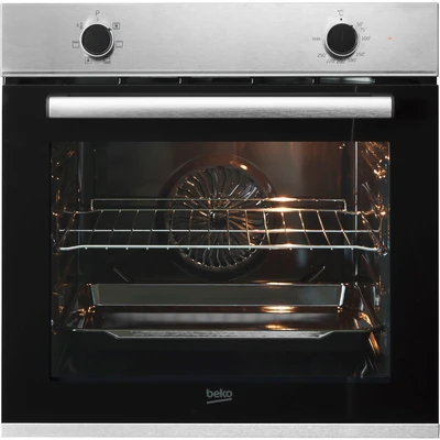 Abbildung von Beko BBIE12000X b100 Einbaubackofen, 66 l Volumen des Garraums, Multifunktionsofen mit 5 Heizarten, AeroPerfect, SteamShine+ Reinigung, Halogenbeleuchtung, SteamShine, Edelstahl