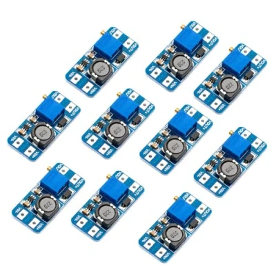 Abbildung von 10 pcs DC Step Up Boost Converter，Einstellbare Spannungsreglerplatine Booster Power2V 24V bis 5 V 28 V，Netzteil Power Module Kompatibel für Arduino