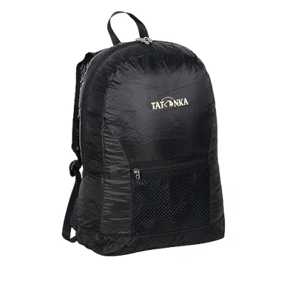 Abbildung von Tatonka Superlight Faltbarer und sehr leichter Rucksack mit 18 Liter Volumen, Netztasche integrierter Gürteltasche, Schwarz