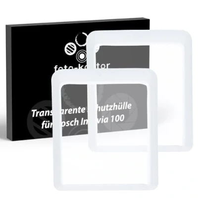 Abbildung von foto kontor 2X Schutzhülle kompatibel mit Bosch Intuvia 100 (BHU3200) E Bike Fahrrad Display TPU Hülle Cover Displayschutz Case Schutz gegen Wasser und Schmutz transparent durchsichtig