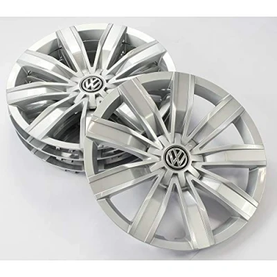 Abbildung von Volkswagen 5NA071457A Radkappen (4 Stück) Radblenden 17 Zoll Radzierblenden Radzierkappen Stahlfelgen, brillantsilber