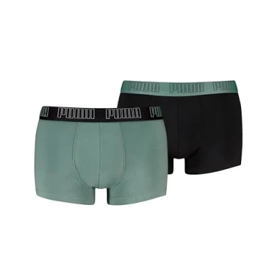 Abbildung von Puma MEN Everyday Trunks 2 PACK Panties, Herren, Größe: Large, Olive green/black