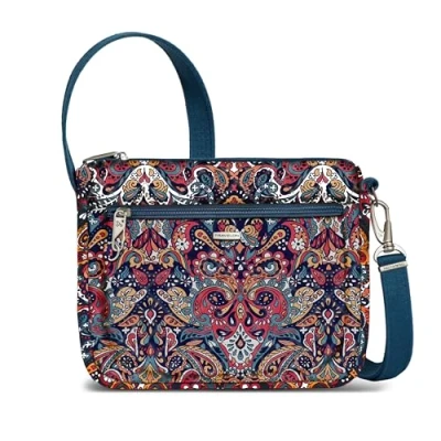 Abbildung von Travelon Unisex Anti Theft Classic Small East/West Crossbody Umhängetasche, Summer Paisley
