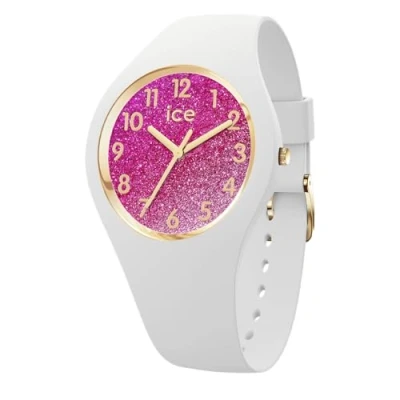 Abbildung von Ice WATCH Glitter White pink Weiße Damenuhr mit Plastikarmband 022572 (Small)