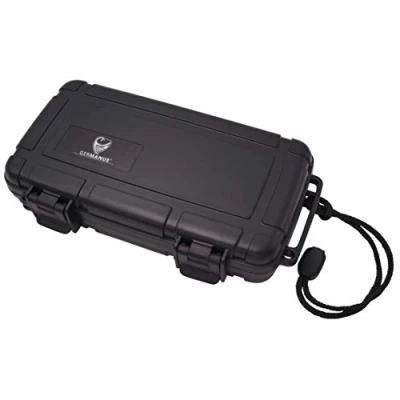 Abbildung von GERMANUS Zigarren Humidor Reise Travel Case für bis zu 5 Zigarren, Shockproof