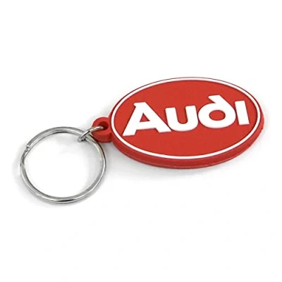 Abbildung von Audi A16 2283 Schlüsselanhänger Logo Pflaume Oval Anhänger Keyring, rot/weiß