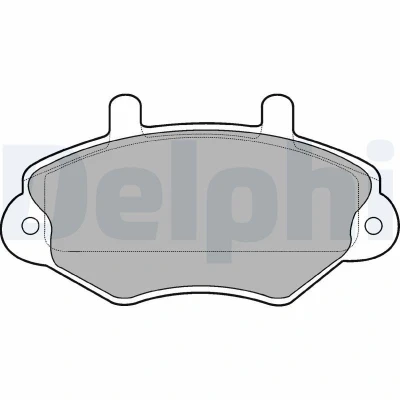 Abbildung von DELPHI LP767 Bremsbelagsatz nicht für Verschleißwarnanzeiger vorbereitet mit Anti Quietsch Blech ohne Zubehör FORD: Transit Mk4 Platform/Chassis