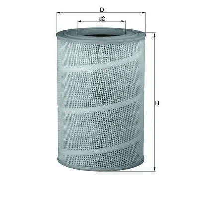 Abbildung von MAHLE ORIGINAL LX 714 Luftfilter 447,0 303,0 Filtereinsatz