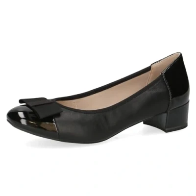 Abbildung von CAPRICE Damen Pumps mit Blockabsatz Schleife, Schwarz (Black Comb), 38 EU