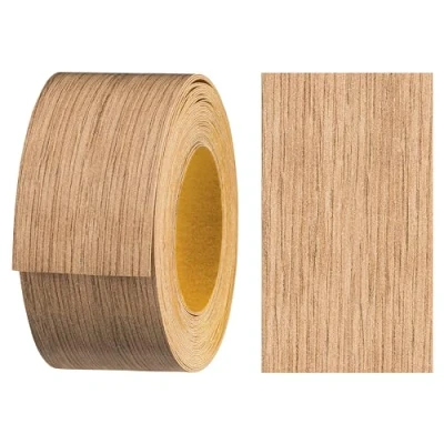 Abbildung von haggiy Melaminkanten Band selbstklebend 40mm x 5m I Kantenband Möbelkantenband Sicherer Halt ohne Bügeln Kantenumleimer Furnier für Regalbretter/Holzplatten (Wildeiche)