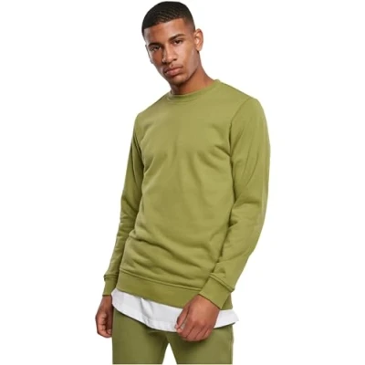 Abbildung von Urban Classics Basic CREW Strickpullover, Herren, Größe: Large, Newolive