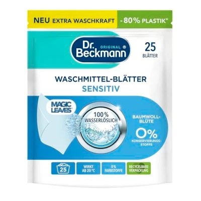 Abbildung von Dr. Beckmann Waschmittel Blätter Sensitiv BAUMWOLLBLÜTE; 25