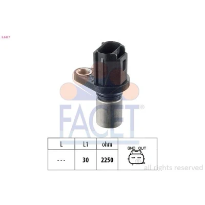 Abbildung von FACET 9.0477 Sensor, Nockenwellenposition Made in Italy OE Equivalent DAIHATSU: Sirion I, TOYOTA: Yaris II Hatchback