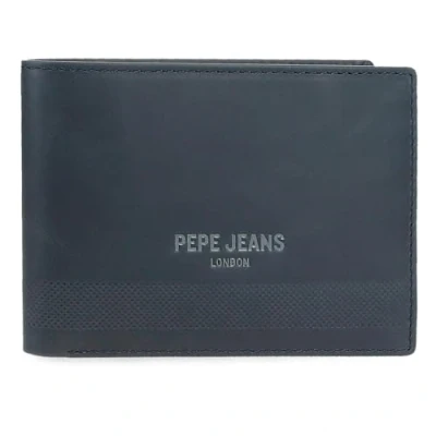 Abbildung von Pepe Jeans Deep Horizontale Geldbörse mit Geldbörse, blau, 11,5 x 8 1 cm, Leder von Joumma Bags, Talla única, Münzfach