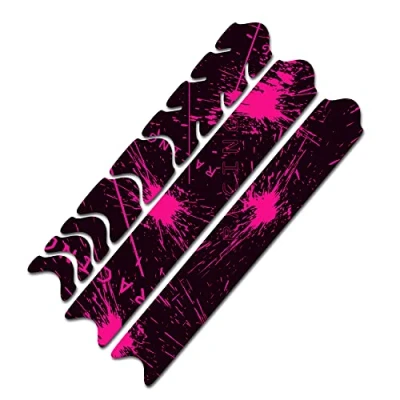 Abbildung von AlphaShield Fahrrad Rahmenschutz Kettenstreben Schutz Folie Aufkleber Rahmen Carbon MTB BMX Lackschutz R161 (05 Racing Neon Pink)