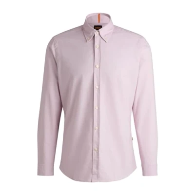 Abbildung von BOSS Rickert Hemd, Herren, Größe: Large, Open purple