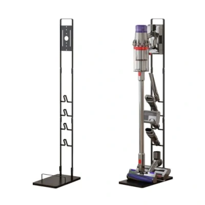 Abbildung von Foho Ständer Halterung Kompatibel für Dyson Gen5 V15s V15 V12 Slim V11 V10 V8 V7 V6, Metallhalterung, Kein Bohren, Beweglich, Kann Staubsauger und Alle Zubehörteile Speichern
