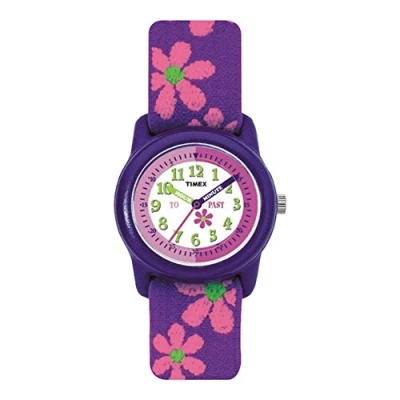 Abbildung von Timex KIDZ TIME Teacher Flowers Unisex Uhr für Kinder, Größe: One Size, Purple