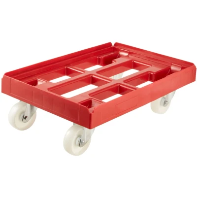 Abbildung von keeeper Transportroller für Transportboxen und Körbe, Tragkraft bis 300 kg, 61 x 41 19 cm, Rolf, Rot
