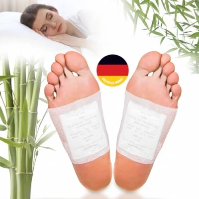 Abbildung von Instinktive Oase® Bambuspflaster Foot Patches Vitalpflaster (20 Stück) Fuß Pads Wellnesspflaster aus 100% natürlichen Inhaltsstoffen Großartige Fusspflege Entspannen Sie Ihre Müden Füße