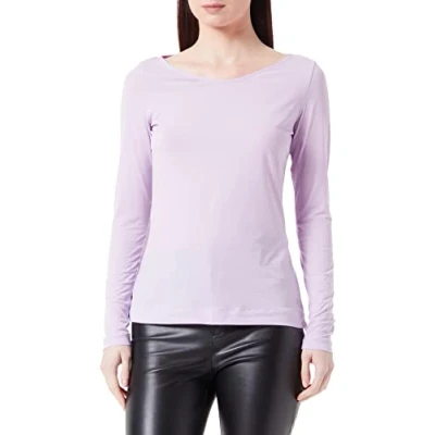 Abbildung von comma Damen 60.2.61.10.100.2125796 T Shirt, 4704 lila, 36